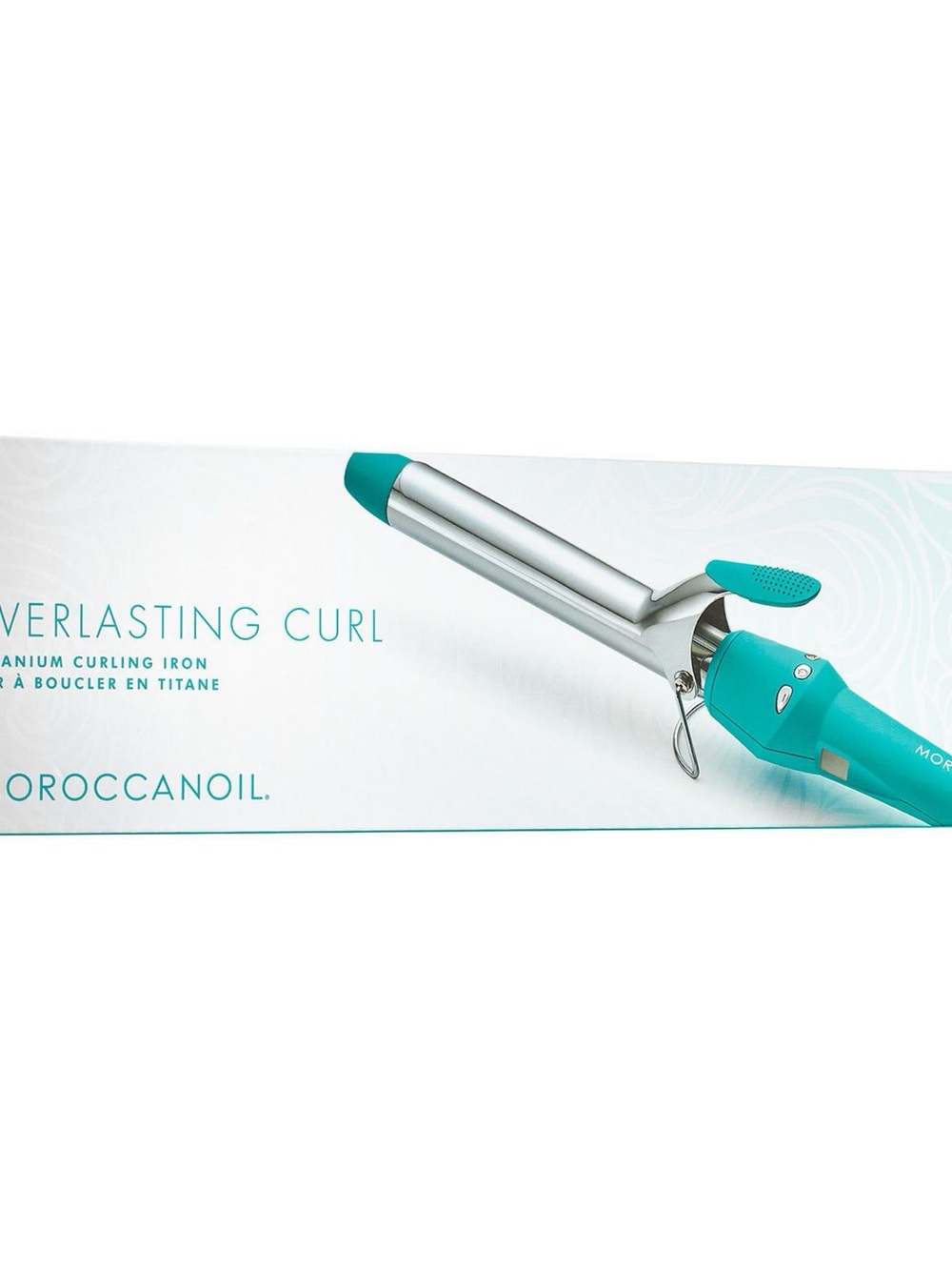 Moroccanoil Teal and Silver Titanium Curling Iron